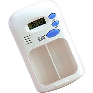 5 Pcs Pillenautomaat - Draagbare automatische pillendoos | Medicijndoos met twee sleuven met alarm, automatische pillendoosdispenser met transparante kaartgesp Ximan