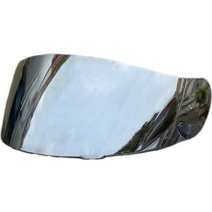 Motorhelm vizier lens, Helmvizier, HJ-09 Vervangend UV-beschermend krasbestendig helmvizier for CL-15 CL-16 CL-17 CL-SP CS-R1 CS-R2 FS-10 FS-15 IS-16 FG-15 AC-12 (goud)(Silver)