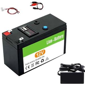 HJGHY 12V Deep Cycle LiFePO4-accu met BMS-systeem 12V 3Ah 6Ah 10Ah 12Ah 15Ah 20Ah Oplaadbare Li-ion-accu voor LED-lichtcamera Draagbaar,12v,10Ah