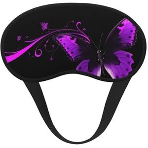 Paarse en zwarte vlinder slaapmasker voor zijslaper, verduisterend oogmasker voor vrouwen mannen, nuldruk slaapmaskers zachte ademende oogbedekking comfortabele blinddoek oogdoek voor nacht slaap