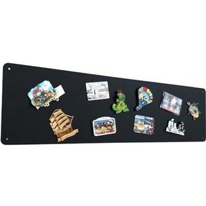 STALFORM Magneetbord Zwart 80x22 cm Roestvrij Staal Prikbord Magnetisch Groot Keuken, Kantoor, Kinderkamer