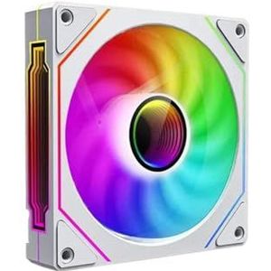 QPSJXN 120 mm -argb-case ventilator voor PC -koeling met 4-pins en 3-pins 5V -compatibiliteit (White Forward)