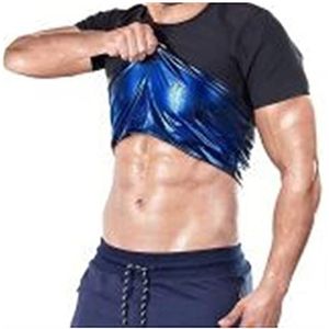 Mannen Neopreen Taille Trainer Sauna Vest Gym Hot Sweat Tank Top Workout Shirt Shapewear Body Shaper Sauna Zweetpakken Shirt For Mannen Saunapak(Men,S)