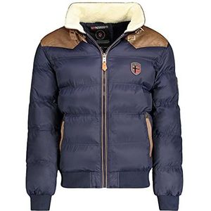 Geographical Norway - Abramovitch - Warme Bontjas - Marineblauw - Lange Mouwen - Winddicht