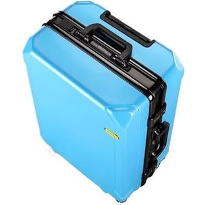 Koffer Koffer Trolleybox met aluminium frame for heren en dames 20 ""universele wielkoffer Wachtwoordkoffer (Color : SKY BLUE, Size : 22inch)
