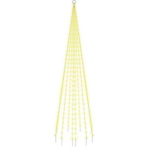 vidaXL Vlaggenmast kerstboom 310 LED's warmwit 300 cm