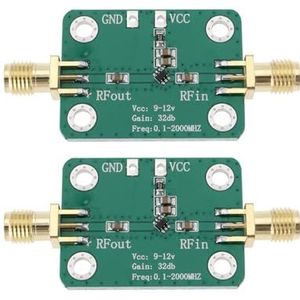 Create idea 2 stks RF Breedband Versterker 9 V-12 V 30dB Geluidsarme LNA Breedband Module 0.1-2000 MHz AMP Module voor Korte Golf FM Radio Afstandsbediening Ontvanger