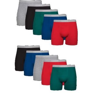 Hanes Men's 10-Pack Boxer Brief, Assorted, Large