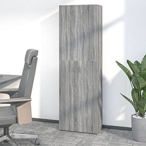 DIGBYS Kantoorkast Grijs Sonoma 60x32x190 cm Engineered Wood