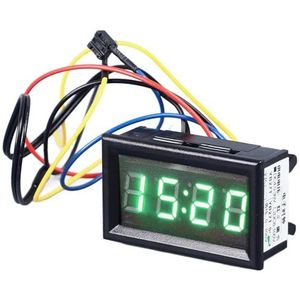 Auto Slimme Digitale Thermometer 3 in 1 LED-display Klokvoltmeter voor Voertuigen, Toont Uren, Minuten, Seconden, Datum, Temperatuur, Spanning
