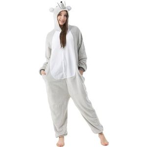 Katara 1744 - Muiskostuum onesie/jumpsuit eendelig body voor volwassenen dames heren als pyjama of pyjama unisex - veel verschillende dieren