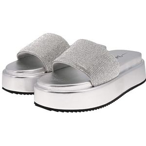 Buffalo - Noa Glam - Vegan Teenslippers - Glitterend Zilver