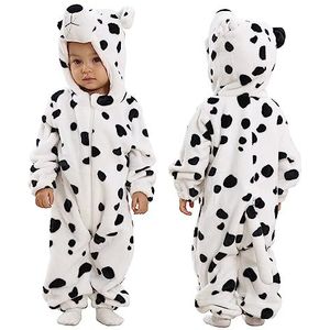 Doladola Baby Flanel Dier Hooded Rompertjes,Peuters Jumpsuits Outfit voor Kinderen van alle leeftijden(sneeuwluipaard,18-24 maanden)