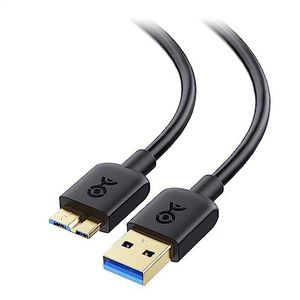Cable Matters Micro USB 3.0-kabel 2 m (Micro USB 3-kabel/USB-kabel voor harde schijf) in zwart 2 meter voor externe harde schijven Western Digital My Passport, Seagate Expansion, Toshiba Canvio