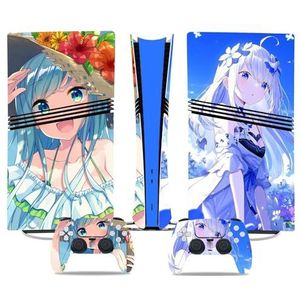 Anti Kras Voor PS5 PRO Skin Digital Edition Console En Controller Vinyl Cover Skins Wraps Krasbestendig, Compatibel Met Voor PS5 Digital Edition Pro 18371 Geen Schuimvorming