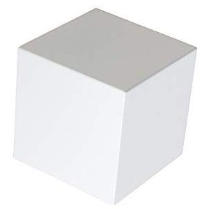 QAZQA - Design Moderne wandlamp wit - Cube | Woonkamer | Slaapkamer | Keuken - Aluminium Kubus - G9 Geschikt voor LED - Max. 1 x 40 Watt
