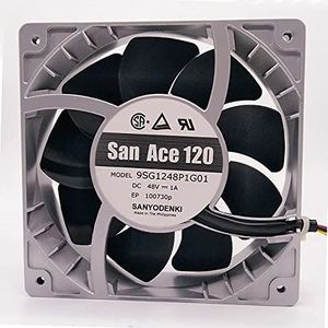 For SANYO 9SG1248P1G01 48V 1A 12038 12CM violent aluminum frame cooling fan