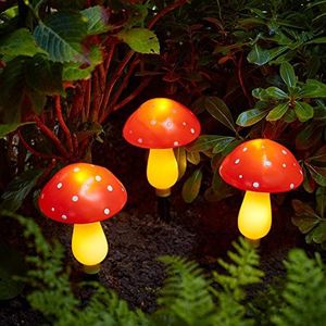 Staande Tuinlamp Paddenstoel - Steengrijs - 40 cm - E27 fitting