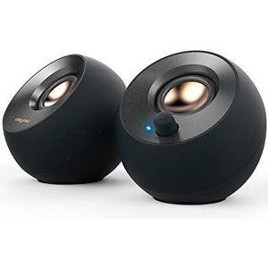 Creative - Pebble V2 - Luidsprekers - Zwart - Minimalistisch 2.0 met USB-C en AUX-ingang