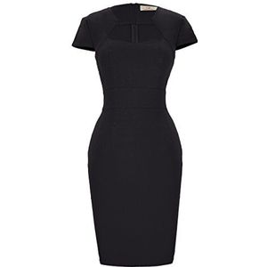 GRACE KARIN 50er Jahre Kleider festlich Rockabilly Kleid Vintage Retro bleistiftkleid schwarz etuikleid CL8947-1 XL