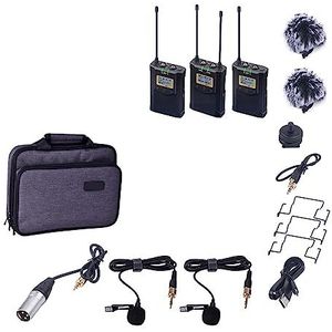 Geluidskaartset, Draadloze microfoon CVM-WM100 Plus 48-kanaals professionele UHF dubbele draadloze reversmicrofoon(WM100 PLUS(A))