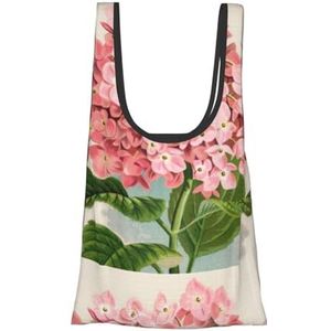 ButxeT Boodschappentassen, herbruikbare boodschappentassen Opvouwbare draagtassen, grote wasbare draagtas, roze bloemenprint, zoals afgebeeld, Eén maat