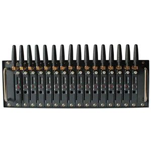 GSM Modem Pool (Wavecom Q2303A module, 16 aansluitingen, USB, emuleerd COM / RS232, IMEI veranderbaar, UK-voeding)