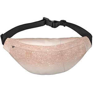 Leuke Goudvis Reizen Running Grote Crossbody Tas Heuptas Mode Leuke Waistpack Outdoor Sport Waistpack, Roségoud Faux Glitter, One Size