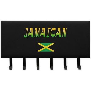 Jamaicaanse Vlag Sleutelhangers met 6 Haken Grote Wandmontage Sleutelhouder voor Entryway