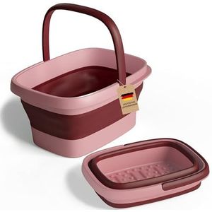 VMbathrooms Fußoase Das Original | Hoogwaardig en stabiel voetenbad voor weldadige ontspanning van de voeten, voetenbad met massage-noppen, roze