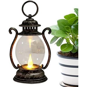 Boerderij Tafellamp | LED retro draagbare lantaarn op batterijen | Decoratieve lantaarns voor tuin, muur, woonkamer, eettafel, slaapkamer Fanelod