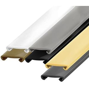 Seiletech.de Leuning van pvc, donkergrijs (asgrijs), 5 m, trapleuning, kunststof leuning, balustrade, profielen, bescherming