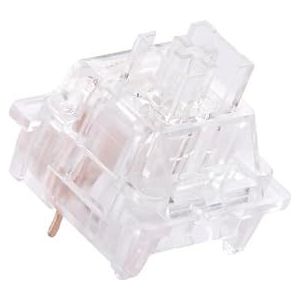 JJCFGRDM Stofdichte schakelaars Honey Peach Silent Lime Crystal Linear Geel Zilver Rood Panda tactiele mechanische toetsenbordschakelaar 3pin (Maat: 70 STKS, Kleur: Crystal Lineair)