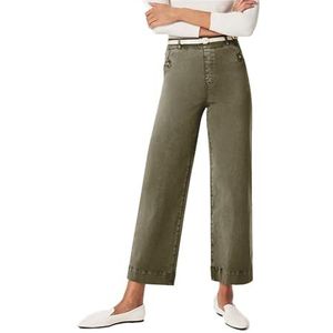 yk8fass Denim broek met rechte pijpen ze-1234, Militair Groen, 4