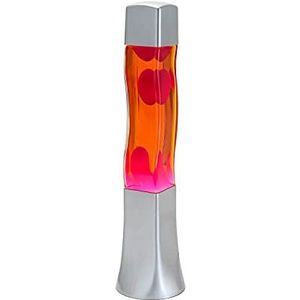 Licht-Erlebnisse Spannende lavalamp rood oranje 42 cm hoog golfvorm sfeerlicht tafellamp tienerkamer woonkamer
