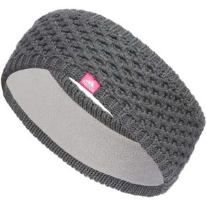 adidas Women's Crestline Knit Headband, Onix Grey/Pink Fusion/White, one_Size