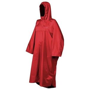 Trekmates Luxe Waterdichte Poncho - Chilli Peper, Rood, one size