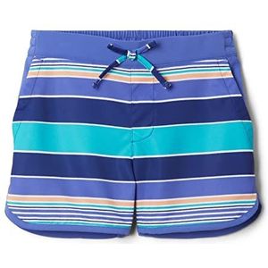 Columbia Youth Girls Sandy Shores Boardshort, Dark Sapphire Danby Stripe/Purple Lotus, X-Large