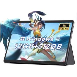 FKONGD 2024 Hi10 Max 2 IN 1 Tablet Laptop Core N100 12.9 inch 3K IPS-scherm 12 GB RAM 512 GB SSD Tabletten 2.4G/5G Wifi