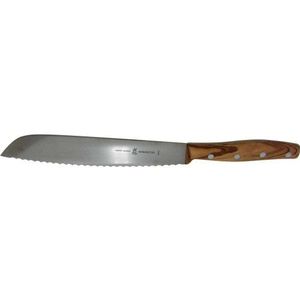 Robert Herder Grand Moulin - Broodmes met Golven - RVS - Lemmet 24 cm - Heft Olijfhout