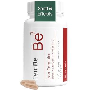 Lactoferrine - Maagvriendelijke Ijzeren Tabletten - Vegetarisch - 142 mg Vitamine C