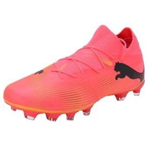 PUMA Future 7 Match Fg/Ag voetbalschoen voor heren, Sunset Glow PUMA Black Sun Stream, 42.5 EU