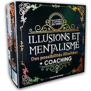 MAGIC SECRET - Toverset voor kinderen (9 jaar en ouder) en volwassenen - illusies en mentalisme - +35 professionele goocheltrucs - 60 video's (iOS en Android app) + 5 accessoires + coaching door een