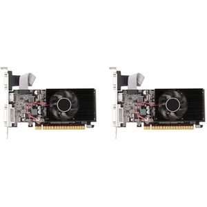 Goufride 2X GT610 Videokaart DDR3 True 2 GB 810 MHZ Computer Videokaart PCI-E 16X -Compatibel+VGA+DVI Laag geluidsniveau