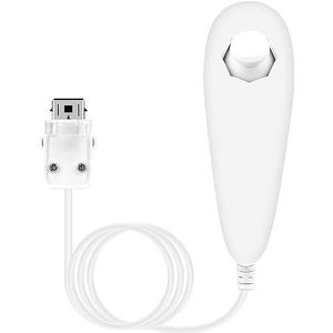 OSTENT Nunchuck Controller met bewegingsgebaseerde kabel voor Nintendo Wii videospelconsole, wit