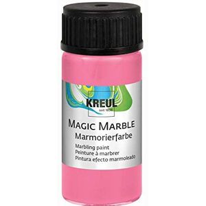 KREUL 73206 - Magic Marble marmerverf, 20 ml glas in roze, schitterend gekleurde dompelmarmerverf voor willekeurige patronen en unieke kleureffecten.