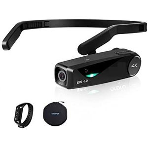 Videocamera Camcorder 4K -videocamera for vlog -opname, EP6 Plus Mini wifi vlogging digitale camcorder kop draagbaar POV FPV Video Recorder Multifunctionele vlogcamera(Without)