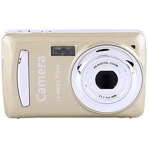 Digitale camera, 2,4 inch Mini Outdoor 16MP 720P 30FPS 4X Zoom HD Digitale videocamera Camcorder met invullicht(goud)