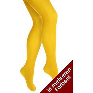 Thetru - Damespanty - Geel - Ondoorzichtige Panty voor Carnaval