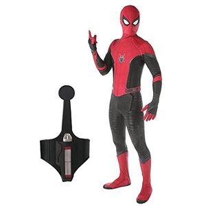 Meisjes Jongens Cosplay Kostuums Spider-Man Fancy Dress Outfit Superhero Onesies Fans Apparel Unisex Lycra Zentai met Spider Silk Launcher,Red-Men/XL 170~175cm